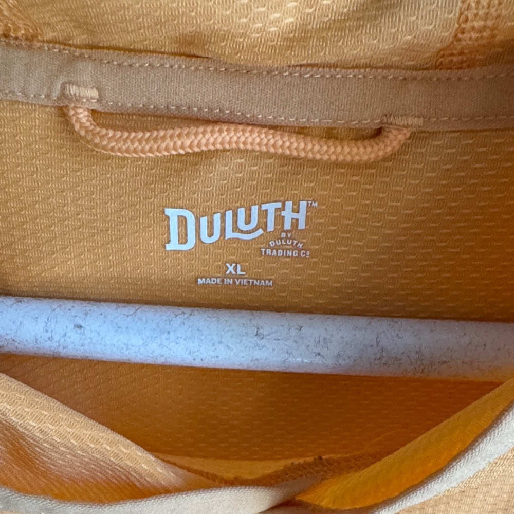 Duluth Trading Co Orange Hoodie lightweight - Picture 2 of 4
